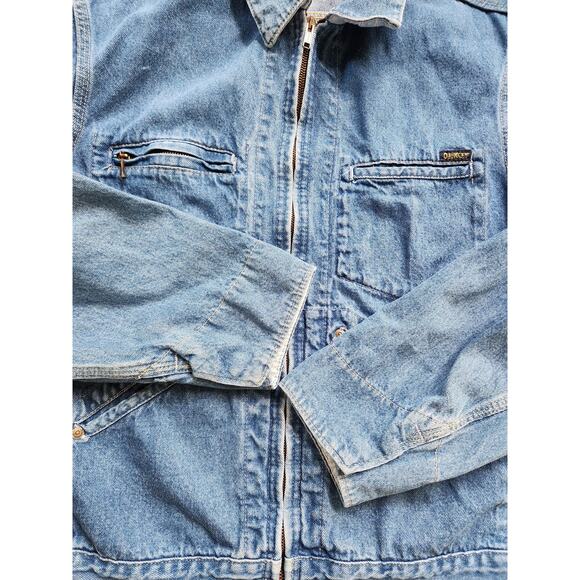 OshKosh B'Gosh Chore Jacket Jrs Sz M Womens Sz S Faded Denim Full-Zip  VTG - Picture 7 of 9